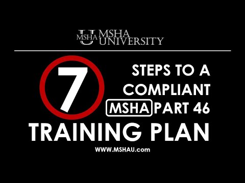 How to Create an MSHA Part 46 Training Plan